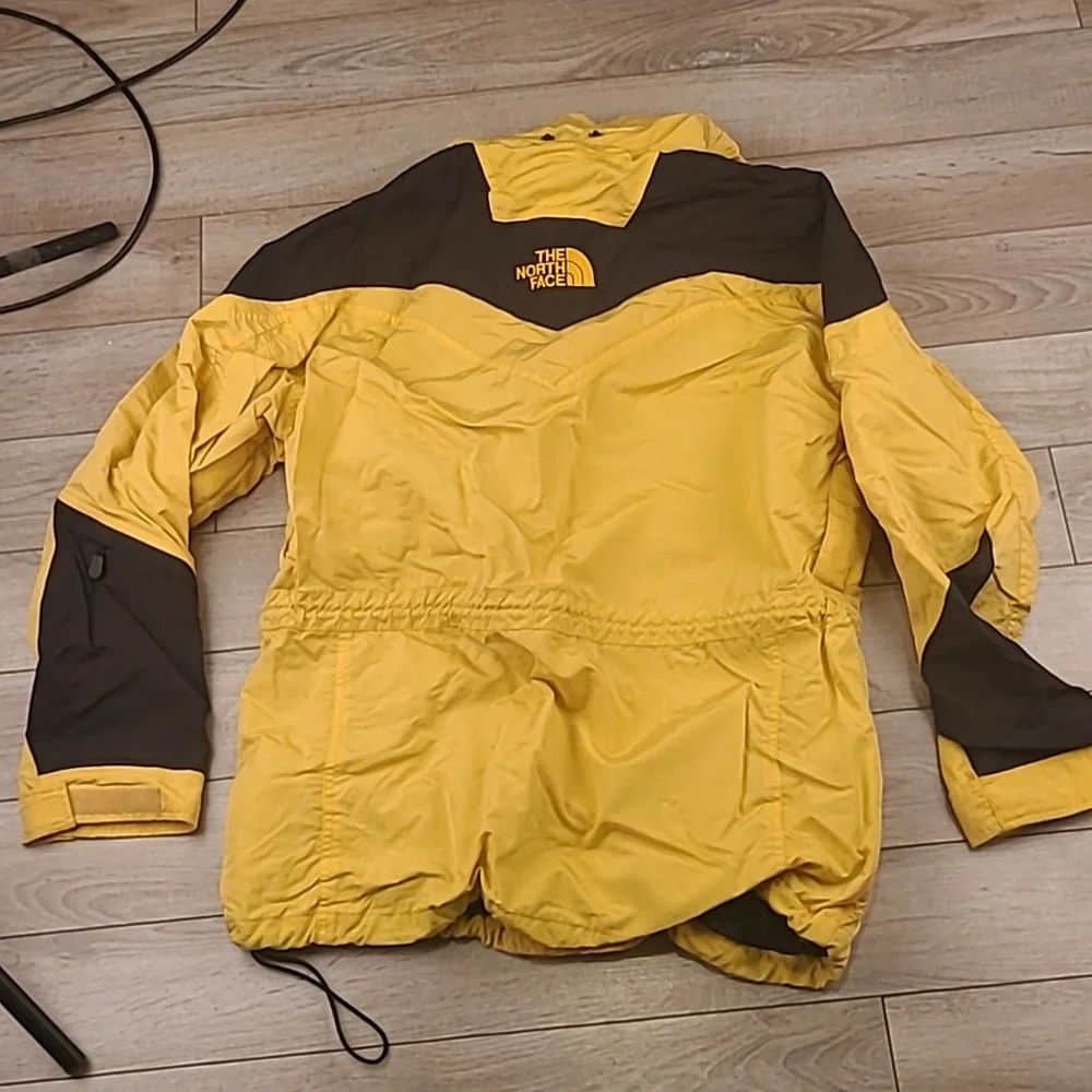 THE NORTH‎ FACE Yellow Black Nylon Mens Sz Large Jacket Coat 90s VTG TNF
